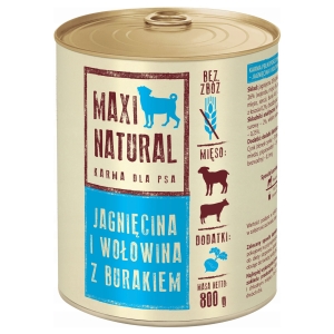 Maxi Natural Karma mokra dla psa Jagnięcina i wołowina z burakiem 800g 