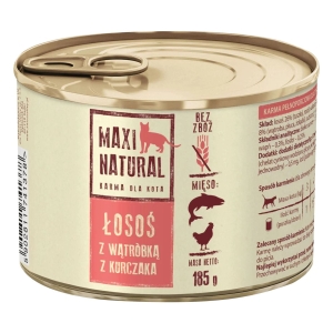 Maxi Natural Karma mokra dla kota Łosoś z wątróbką z kurczaka 185g