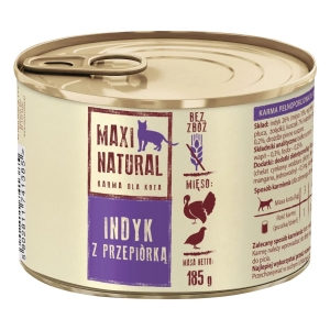 Maxi Natural Karma mokra dla kota Indyk z przepiórką 185g