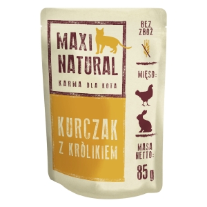 Maxi Natural Karma dla kota pełnoporcjowa Kurczak z królikiem 85g