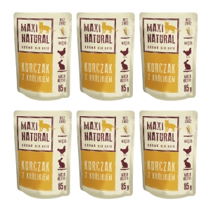 Maxi Natural Karma dla kota pełnoporcjowa Kurczak z królikiem 6x85g