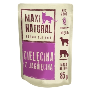 Maxi Natural Karma dla kota pełnoporcjowa Cielęcina z jagnięciną 85g