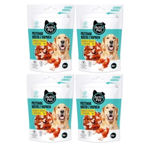 Przysmak dla dużego psa Kostki z Wapniem 4x 80g Activ Pet