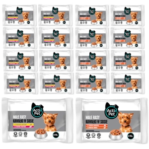 Karma dla psa Kawałki w sosie Mix Activ Pet małe rasy 18x op. 4x100 g 