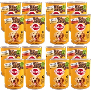 Karma dla psa Pedigree Adult 3+1 Duża puszka 16x400g