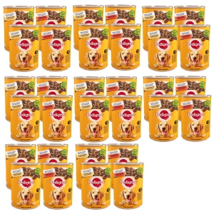 Karma dla psa Pedigree Adult 3+1 Duża puszka 32x400g