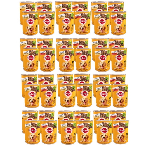 Karma dla psa Pedigree Adult 3+1 Duża puszka 48x400g.jpg
