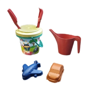 Plażowy zestaw zabawek do zabawy w piasku wiaderko  7 el Kuniboo 18m+ ECO