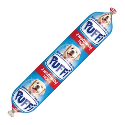 Baton Kiełbasa Karma dla psa z wołowiną Puffi 1kg