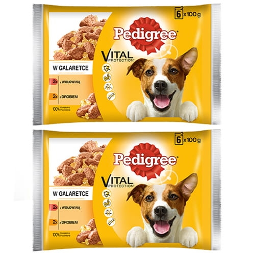 Mokra karma PEDIGREE Adult dla psów  w galaretce mix saszetka 6x100g 2x.jpg