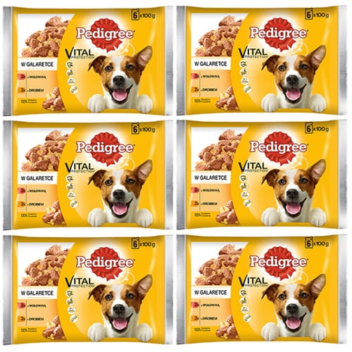 Mokra karma PEDIGREE Adult dla psów  w galaretce mix saszetka 6x100g 6x.jpg