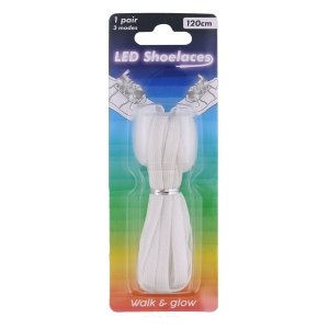 Sznurowadła do butów z oświetleniem LED biały
