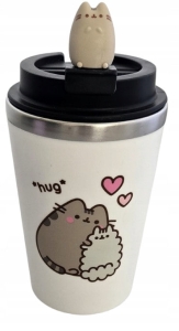 PUSHEEN Kubek termiczny z figurką 350 ml good morning zielony