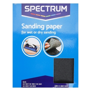 Papier ścierny 12 szt. 230x280mm 120/180/240/400/800