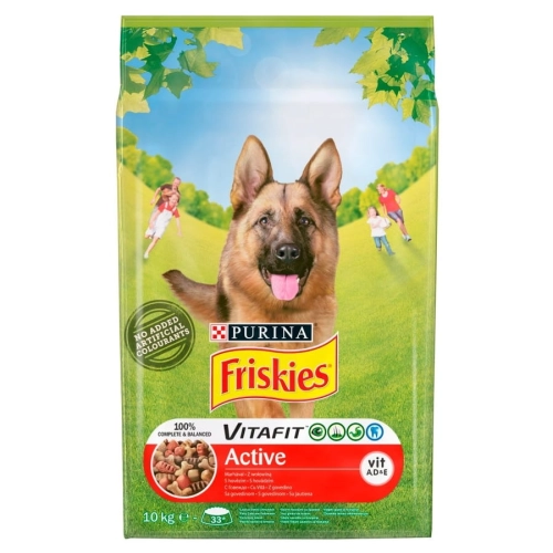 Purina Friskies Vitafit Active Karma dla psów z wołowiną 10 kg