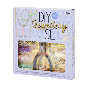 Zestaw do robienia biżuterii DIY koraliki akcesoria fiolet