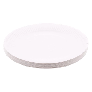 Papierowe talerze Grill Impreza 18 cm 20 szt biały