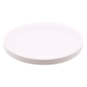 Papierowe talerze Grill Impreza 18 cm 20 szt biały