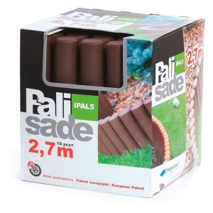 Palisada ogrodowa na grządki Płotek IPAL5 brązowy 15cm 2,7m