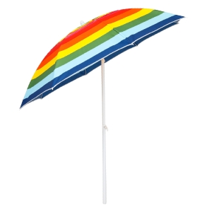 Parasol plażowy zginany z torbą 2m Kolorowy Tęcza