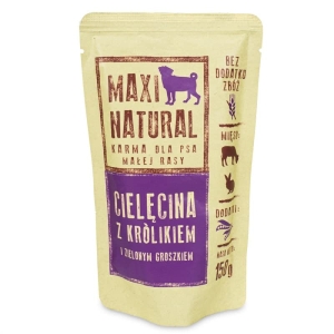 Maxi Natural Karma dla psa pełnoporcjowa Cielęcina z królikiem 150g 