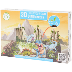 Zestaw do uprawy rzeżuchy dla dzieci Z puzzlami 3D Dinozaury 3+