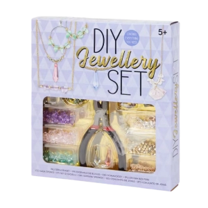 Zestaw do robienia biżuterii DIY koraliki akcesoria fiolet