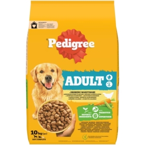 PEDIGREE Adult z Drobiem i Warzywami Średnie i Duże Rasy 10 kg 