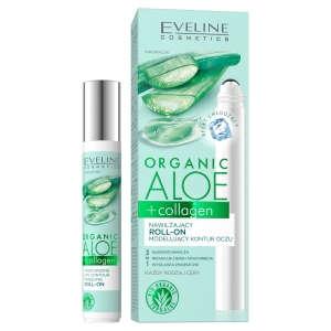 Eveline Organic Aloe + Collagen nawilżający roll-on modelujący kontur oczu