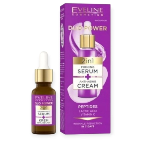Eveline Duo Power ujędrniające serum + krem przeciwstarzeniowy 18 ml