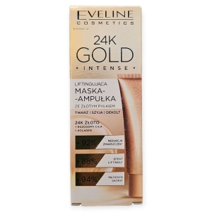 EVELINE 24K GOLD INTENSE Liftingująca maska-ampułka ze złotym pyłkiem 50 ml 