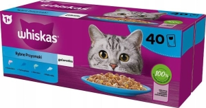 WHISKAS Karma mokra dla kota - Rybne Przysmaki w galaretce 40x 85g