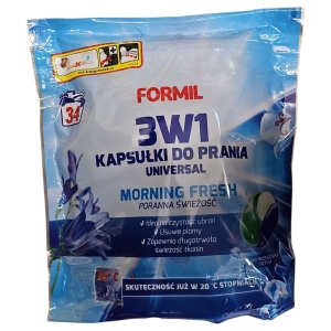 Kapsułki do prania universal 3w1 FRESH FORMIL Świeże Kwiaty 34 sztuki
