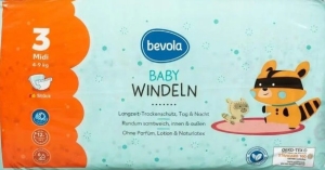 Pieluchy Pieluszki jednorazowe Bevola Baby Windeln 3 4-9 kg 46 szt. 