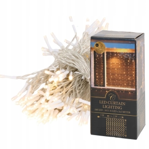Kurtyna świetlna LED 160 lampek 2x2 m wodoodporna – dekoracyjne oświetlenie