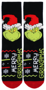 THE GRINCH Skarpetki męskie, Czarne, Merry Gringmas, rozm. 40-45