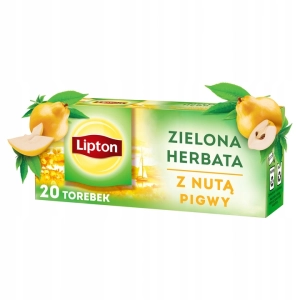Herbata zielona ekspresowa Lipton z nutą pigwy 20 torebek 38g