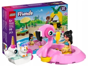 klocki LEGO FRIENDS 42658 IMPREZA NA BASENIE FLAMING zestaw klocków dla dzieci +5