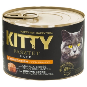 Karma mokra pełnoporcjowa dla kota z kurczakiem 185g Kitty