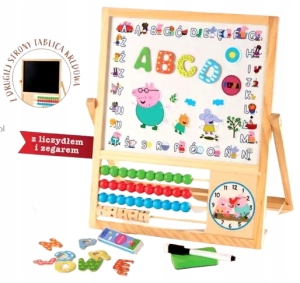 Tablica kredowa, magnetyczna, suchościeralna 33 x 38 cm peppa pig puzzle