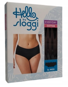 Majtki damskie Figi bawełniane MIDI 3 szt. Hello by SLOGGI r. 40