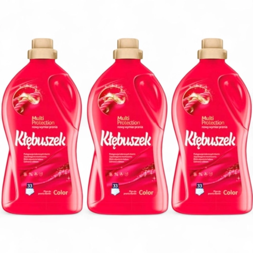 Kłębuszek Color Płyn do prania kolorowych tkanin  3 x 1,82l