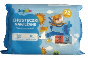  Chusteczki Nawilżane dla dzieci  i niemowląt Lupilu Aloes 72 sztuki