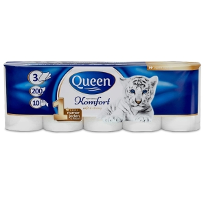 Papier toaletowy Komfort Queen 3 warstwowy 10 rolek 