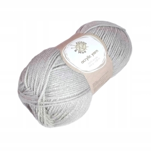 WŁÓCZKA AKRYLOWA 238 metrów 100 gram do szydełkowania przędza SZARY BEŻ