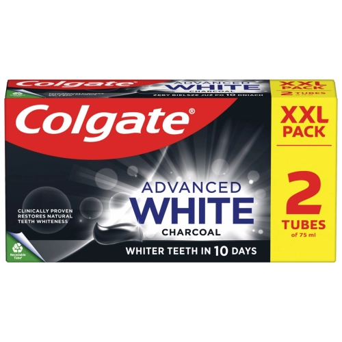 Colgate Advanced White Charcoal Pasta do zębów aktywny węgiel 75 ml x 2