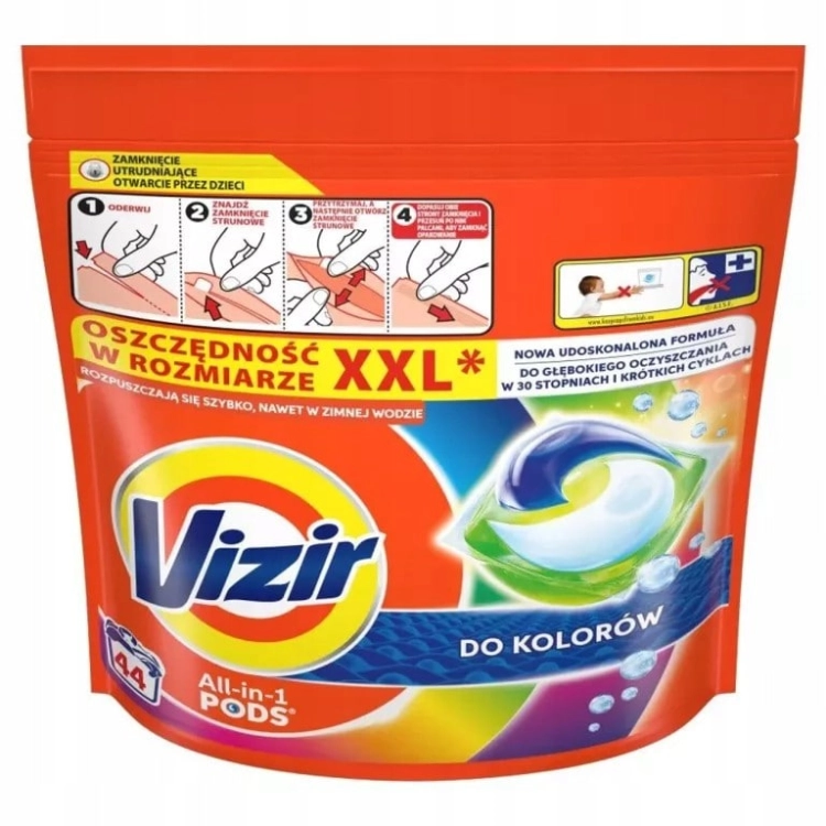 VIZIR Color Fresh kapsułki do prania kolorów kolorowych tkanin 44 sztuki
