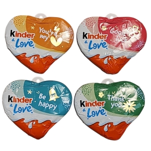 Czekoladowa figurka serce KINDER Love 37g Wielkanoc  mix wzorów 1 sztuka
