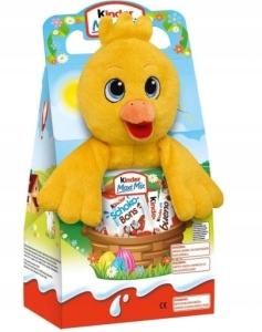 KINDER Zestaw słodyczy z maskotką KURCZAK 133g WIELKANOC