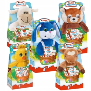 KINDER Zestaw słodyczy z maskotką 133g WIELKANOC mix